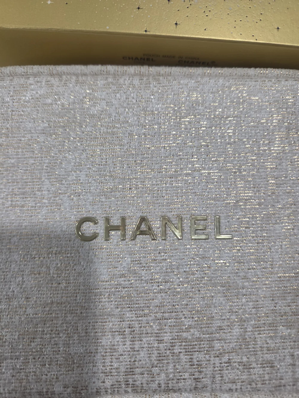CHANEL cream glitter